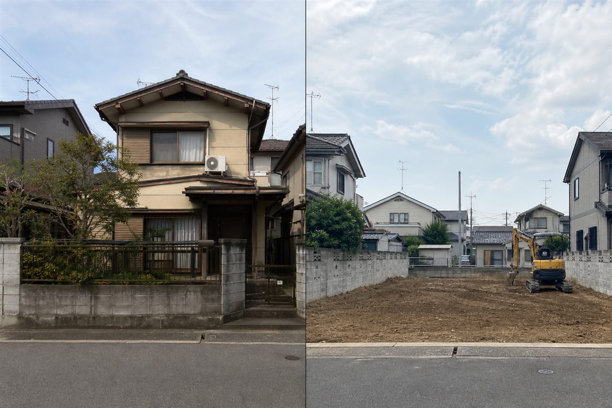 売却・賃貸・解体の費用と期間を並べて比較するイメージ