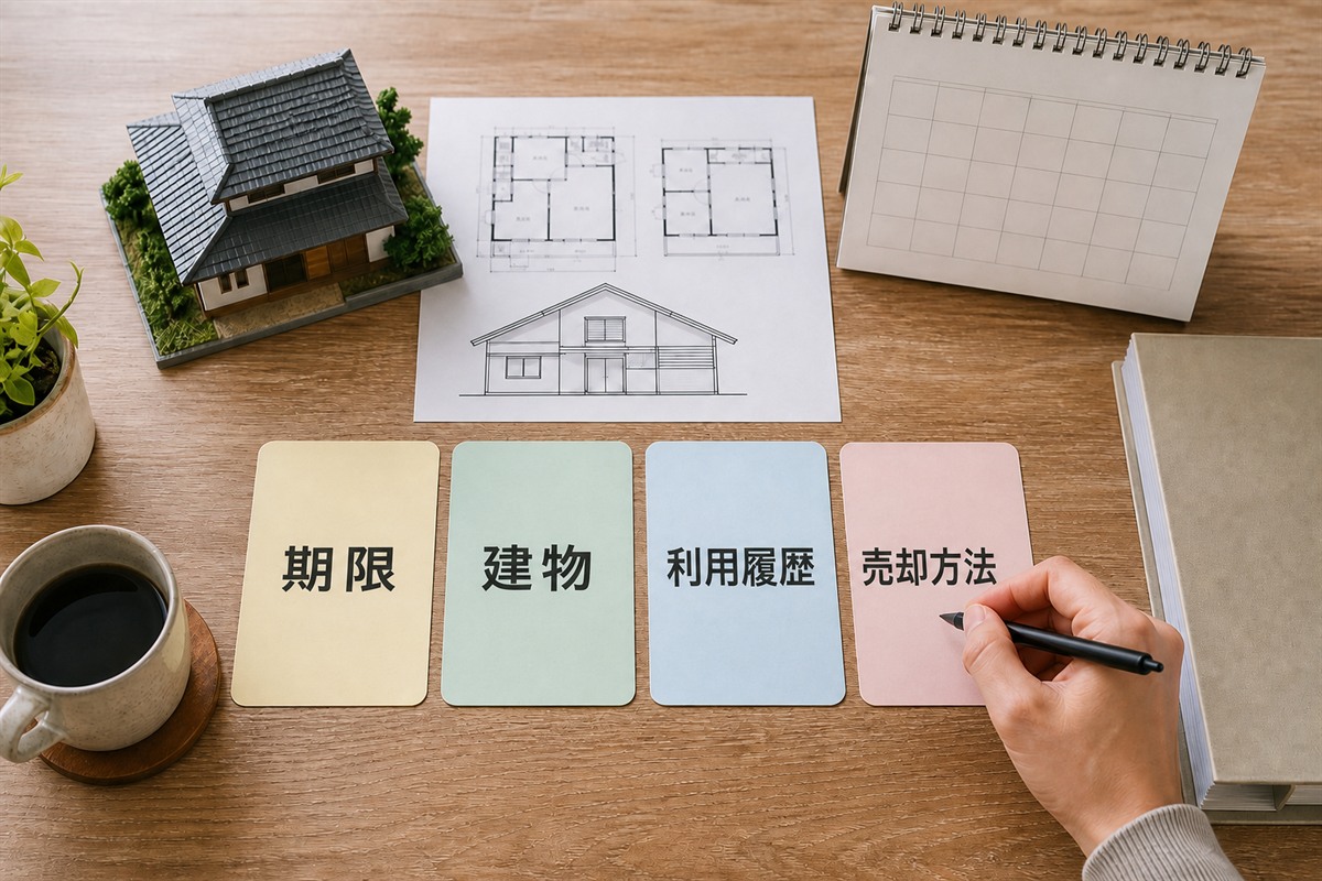 相続空き家の期限、建物、利用履歴、売却方法を分けて整理する机上
